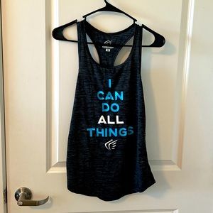 Grey Active Faith Sports Workout Tank